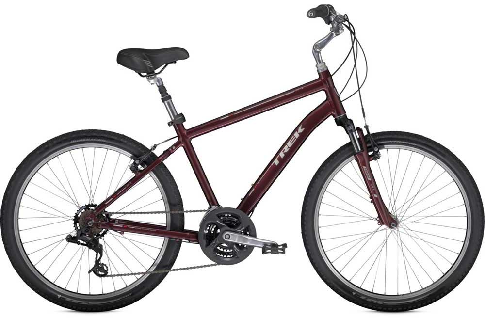 Велосипед TREK Shift 2 (темно-бордовый) с крыльями